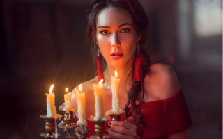 Anka zhuravleva candles photorealistic art - the other hand free wallpaper