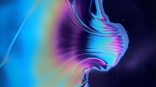 Colorful abstract liquid wave blue - liquid free wallpaper
