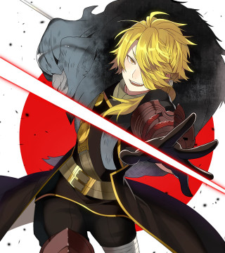 Man yellow black sword red - a sword free wallpaper