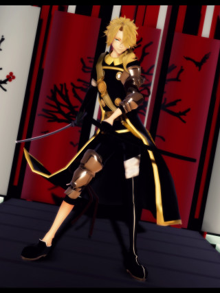 Woman black gold outfit sword - a sword free wallpaper