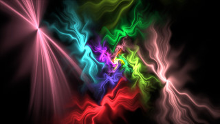 Multicolored starburst black background fiery - abstract background free wallpaper