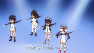 Anime girls blue background caption - a group of anime girls free wallpaper