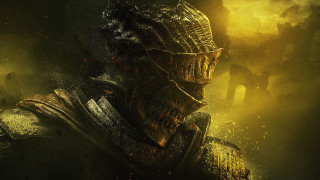 Yellow man forest light sky - dark soul free wallpaper