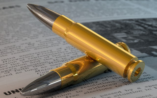 Pen book gold cap black - end free wallpaper