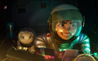 Space girl cat space station - promotional free wallpaper for desktop
