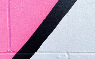 Pink black wall white black - jagged free wallpaper