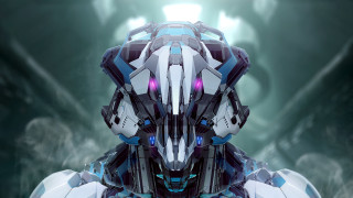 Futuristic robot large head metal - mecha free wallpaper