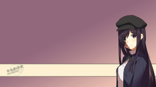 Girl black hair hat jacket - a black jacket free wallpaper