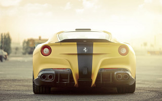 Yellow sports car parking lot 23 - a yellow sports car free wallpaper