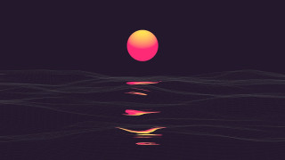 Sunset waves orange sun cubo - a sunset over a body of water free wallpaper