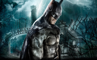 Batman man lightning building bridge 2 - a bridge in the background free wallpaper