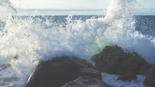 Wave rocks ocean beach sky - ocean free wallpaper