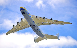 Large airplane blue sky clouds 2 - free airplane wallpaper