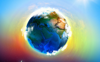 Earth sun moon starry sky - a picture of the earth free wallpaper