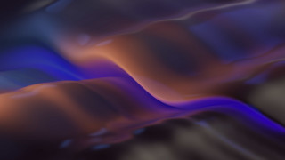 Blurry blue orange wave black - c4d free wallpaper