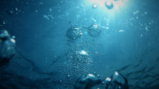 Blue ocean bubbles underwater sky 2 - eric zener free wallpaper