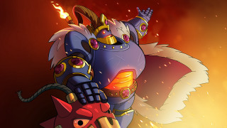 Cartoon bighead sword demon armor - a big head free wallpaper