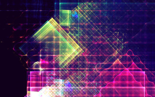 Colorful abstract generative volumetric constellation - a white background free wallpaper for desktop