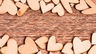 Wooden hearts jigsaw puzzle arts - paper texture free wallpaper