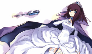 Woman white dress sword background - a sword free wallpaper