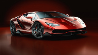 Red sports car dark room 70 - a black floor free wallpaper for desktop