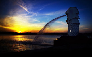 Fire hydrant sunset water mountain - a fire hydrant free wallpaper