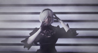 White haired woman black dress 2 - nier:automata free wallpaper