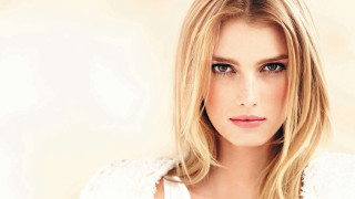 Blonde woman serious portrait hyperrealism - free portrait wallpaper