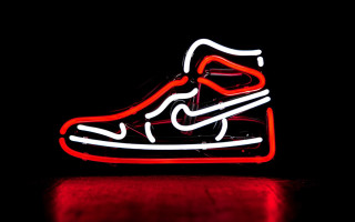 Neon shoe table dark red - neon free wallpaper