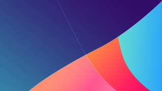 Colorful curved blue pink red - surreal free wallpaper