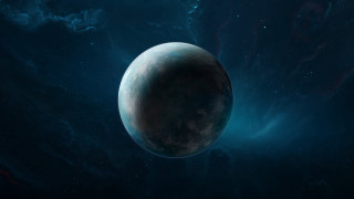 Blue planet red star clouds - a blue planet free wallpaper