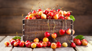 Wooden box cherries leaves puzzle - betty merken free wallpaper