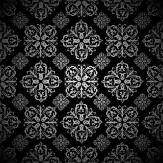 Black white floral pattern leaves - a pattern of flowers free wallpaper