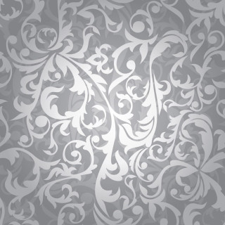 Gray white floral wallpaper design - an ambient occlusion free wallpaper