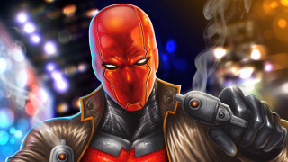 Red man leather jacket gun - a red mask free wallpaper