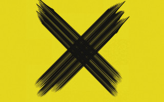 Black cross yellow background gradient - extreme illustration free wallpaper