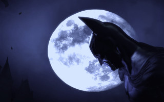 Man black hat full moon - a full moon behind free wallpaper