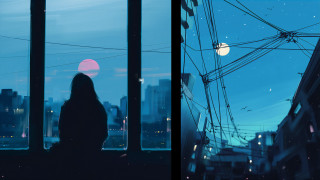 Woman city night cyberpunk anime - the city free wallpaper