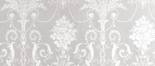White wallpaper flower vine pattern - feature free wallpaper