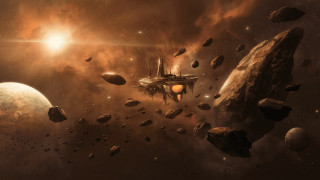Space station rocky area planet 3 - star citizen halo free wallpaper