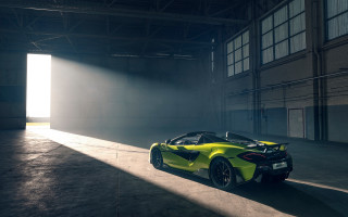 Yellow sports car garage light 2 - a yellow sports car free wallpaper