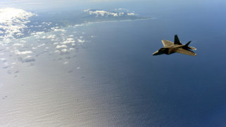 Fighter jet clouds ocean blue - 4k uhd image free wallpaper