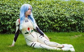 Blue hair woman cosplay forest - blue hair free wallpaper