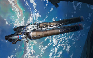 Space station earth ocean planet - christopher balaskas free wallpaper
