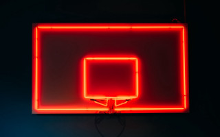 Neon basketball court hologram glowing - a basketball court free wallpaper