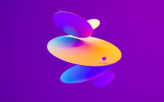Colorful abstract purple yellow blue - cinema 4 d free wallpaper