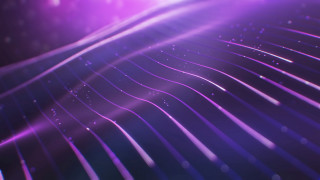 Purple sky starry night wave - c4d free wallpaper
