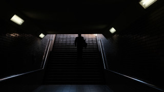 Person stairs dark room light - neoism free wallpaper