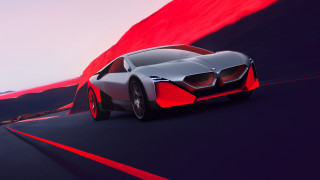 Futuristic car red road red - the side of the road free wallpaper