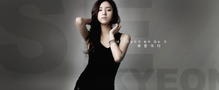 Woman black dress posing black 2 - her arm behind her head free wallpaper